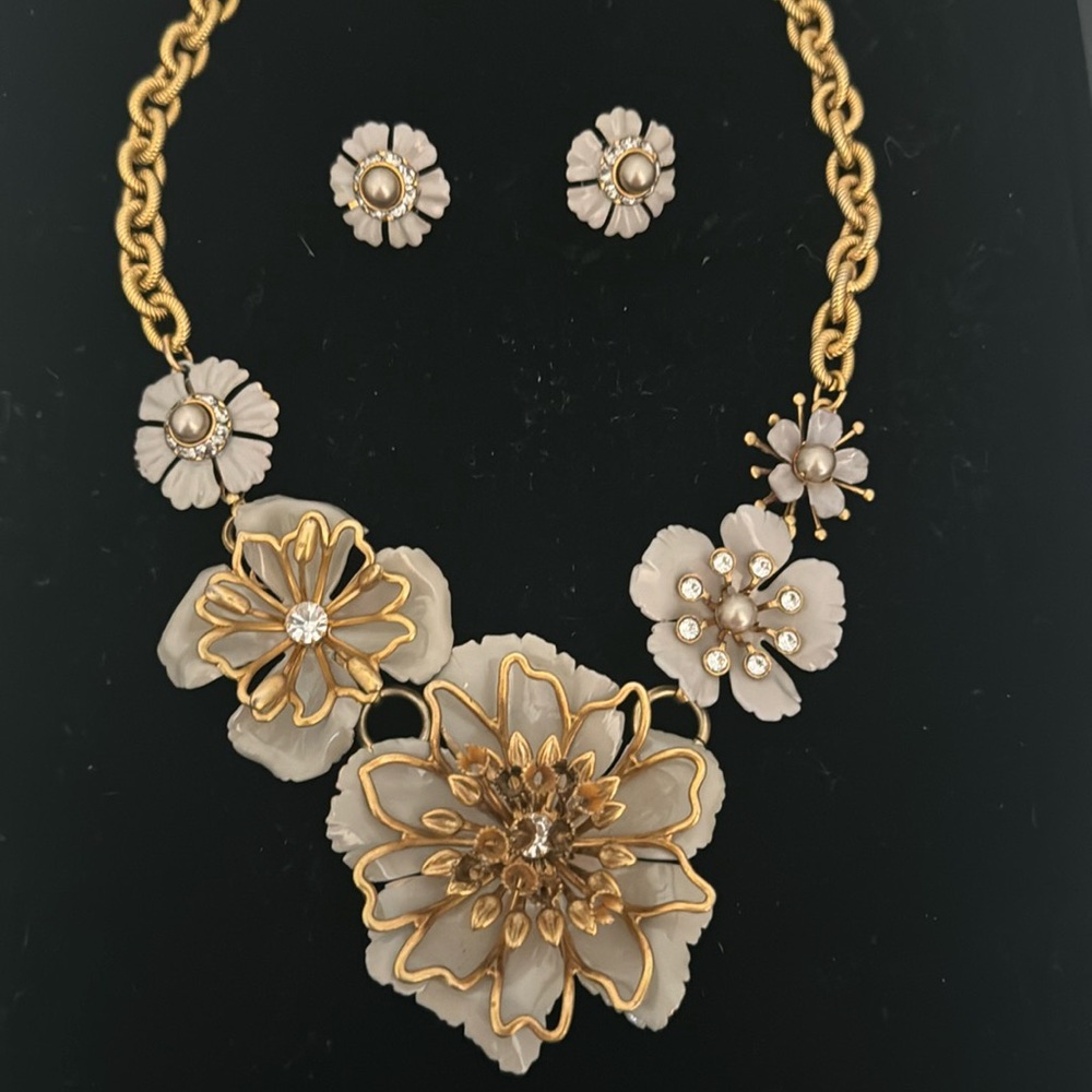 Elizabeth Cole limited edition necklace with earrings set